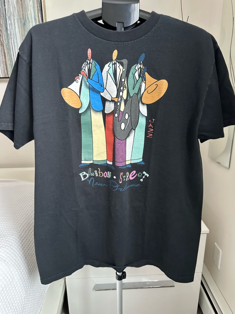 Black Bourbon Street Jazz Graphic Tee